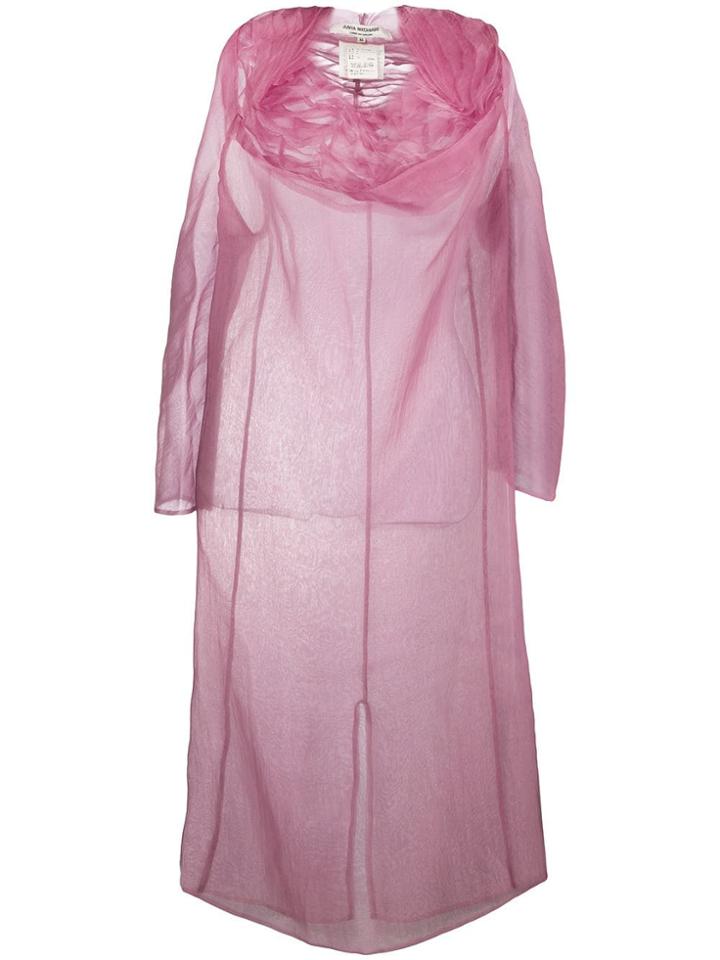 Junya Watanabe Comme Des Garçons Vintage Ruffled Sheer Dress - Pink &