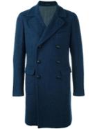 Tagliatore Flap Pocket Coat, Men's, Size: 46, Blue, Cotton/polyamide/virgin Wool