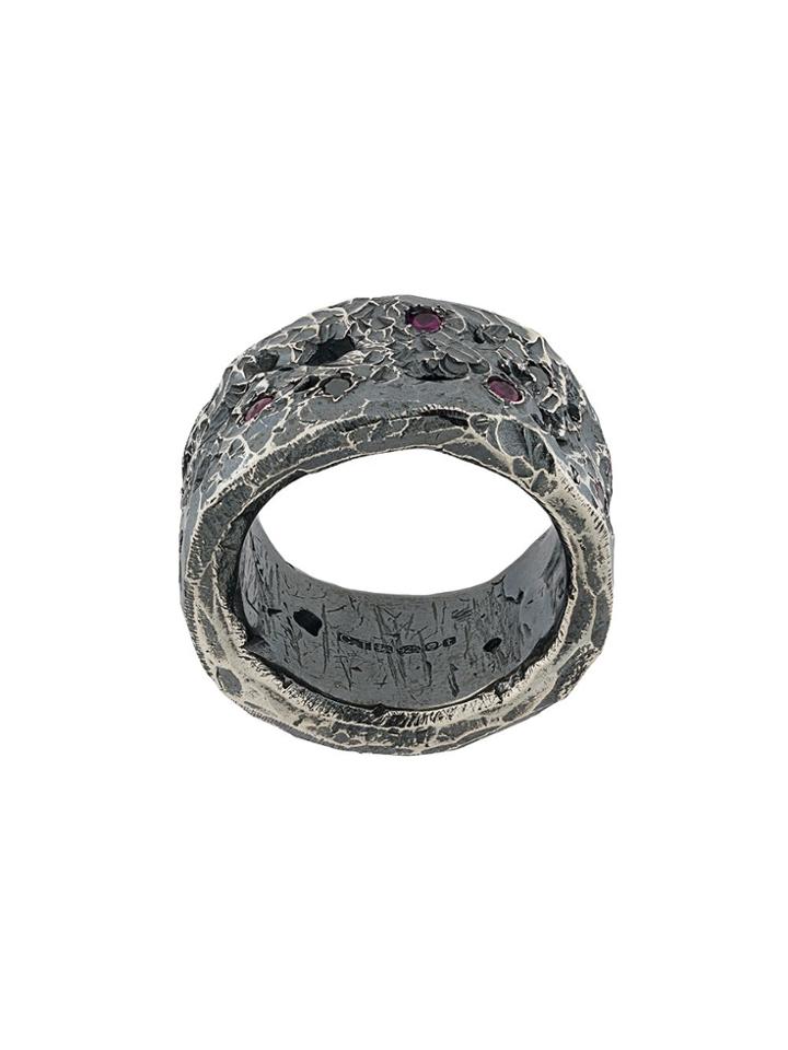 Chin Teo Diamond & Ruby Splendour Ring - Metallic
