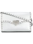 Valentino Rockstud Flip-lock Shoulder Bag - Metallic
