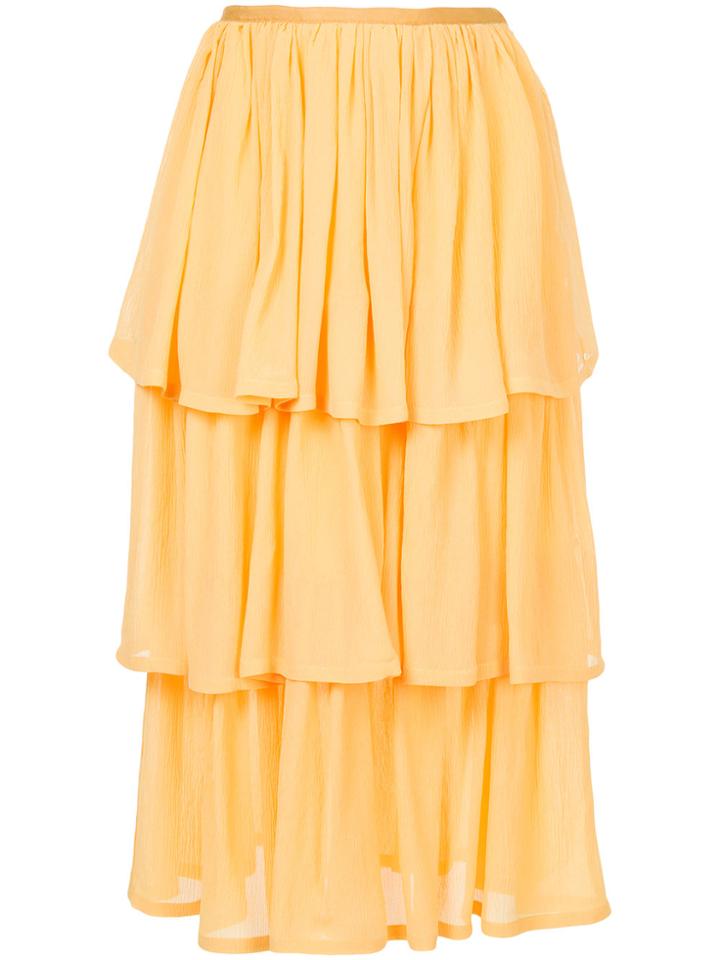 Maryam Nassir Zadeh Three-tier Skirt - Yellow & Orange