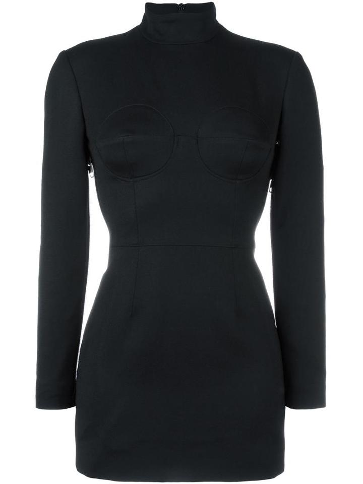 Vetements Turtleneck Fitted Dress, Women's, Size: Small, Black, Viscose/wool