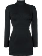 Vetements Turtleneck Fitted Dress, Women's, Size: Small, Black, Viscose/wool