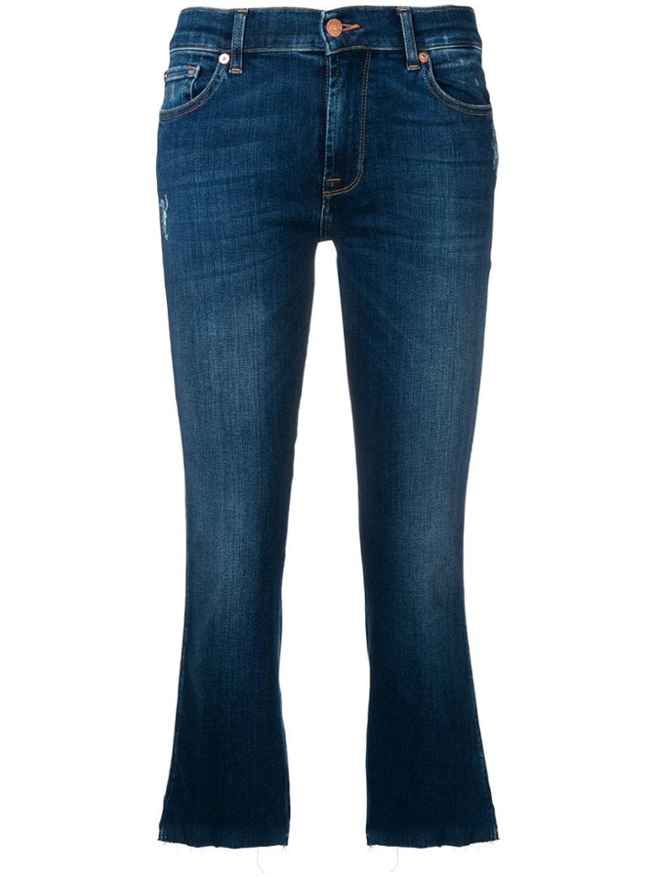 7 For All Mankind Slim Cropped Jeans - Blue