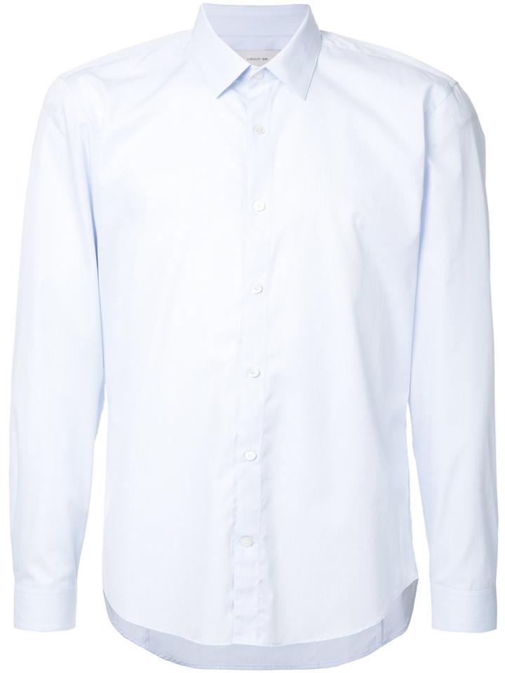 Cerruti 1881 Long Sleeve Subtle Stripe Shirt - Blue