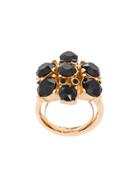 Oscar De La Renta Gemstone Floral Ring - Black