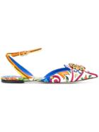Dolce & Gabbana Bellucci Mejolica Print Ballerinas - Multicolour