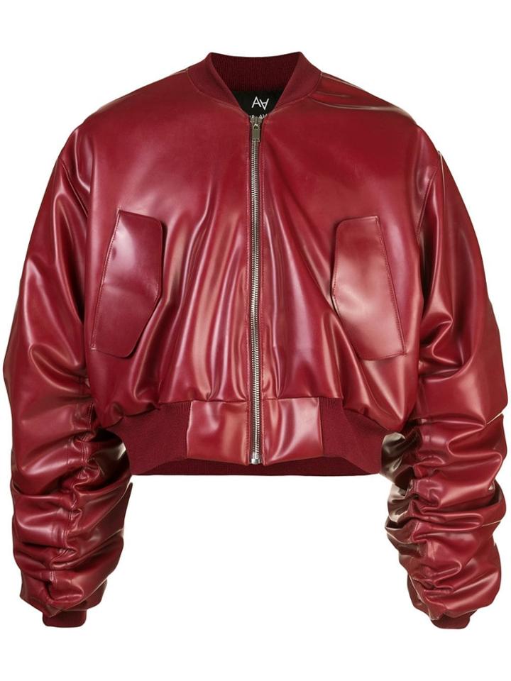 Arthur Avellano Deconstructed Bomber Jacket - Red