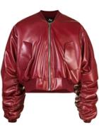 Arthur Avellano Deconstructed Bomber Jacket - Red