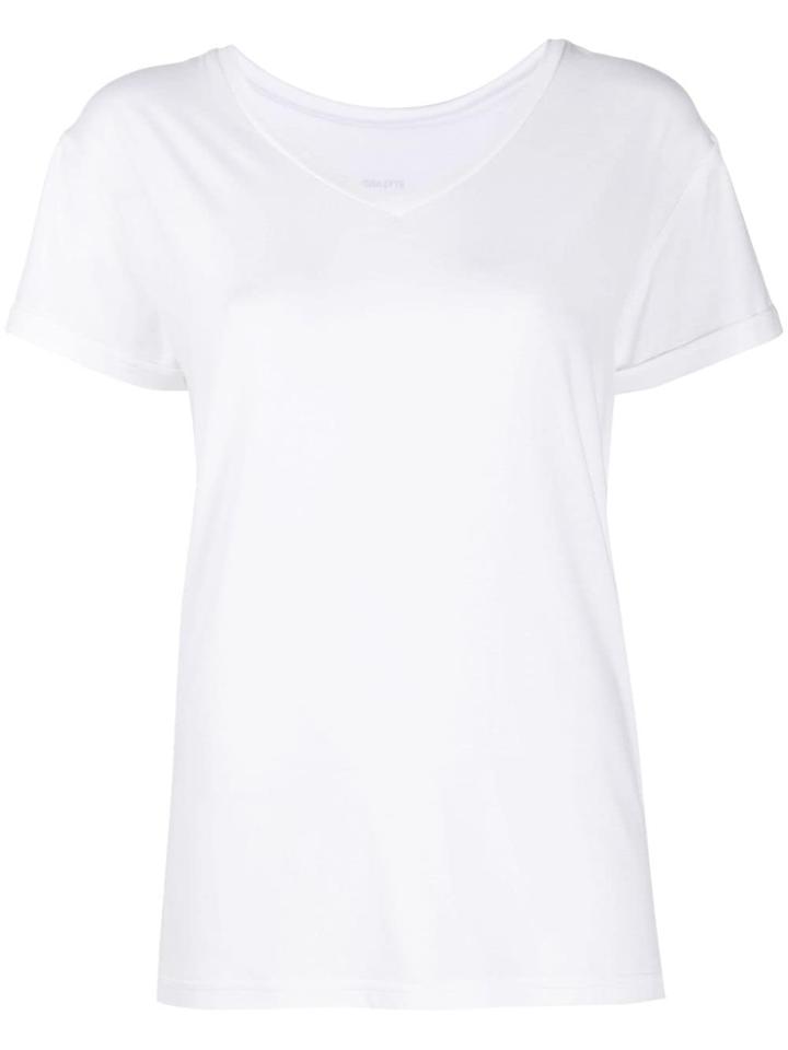Styland V-neck Jersey T-shirt - White