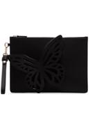Sophia Webster Black Flossy Butterfly Clutch Bag