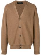 Dsquared2 Ribbed Knit Cardigan - Brown