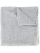 Faliero Sarti Frayed Scarf, Adult Unisex, Grey, Silk/cashmere