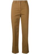 Aspesi Cropped Slim-fit Trousers - Brown
