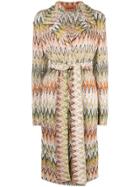 Missoni Belted Pattern Coat - Multicolour