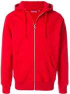 Supreme Rib Zip Up Hoodie - Red