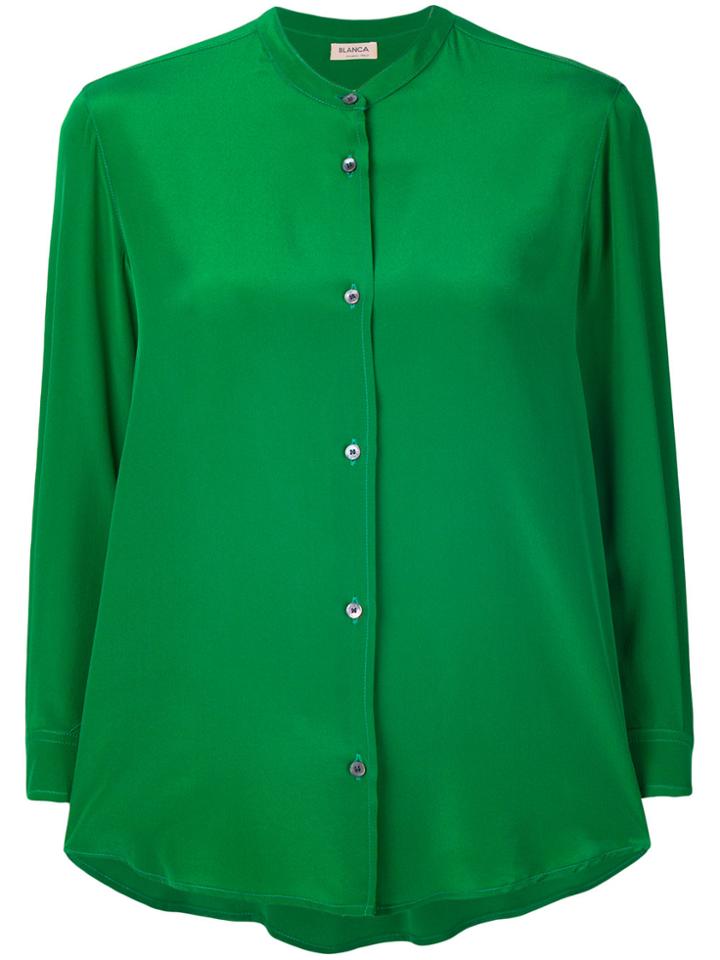 Blanca 3/4 Sleeve Button Blouse - Green