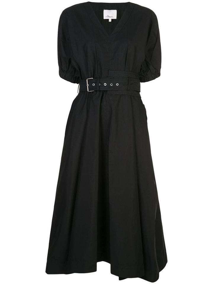 3.1 Phillip Lim Puff Sleeve Belted Dress - Black