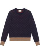 Gucci Gg Jacquard Sweater - Blue