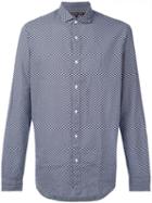 Michael Kors - Printed Shirt - Men - Cotton/linen/flax - L, Blue, Cotton/linen/flax