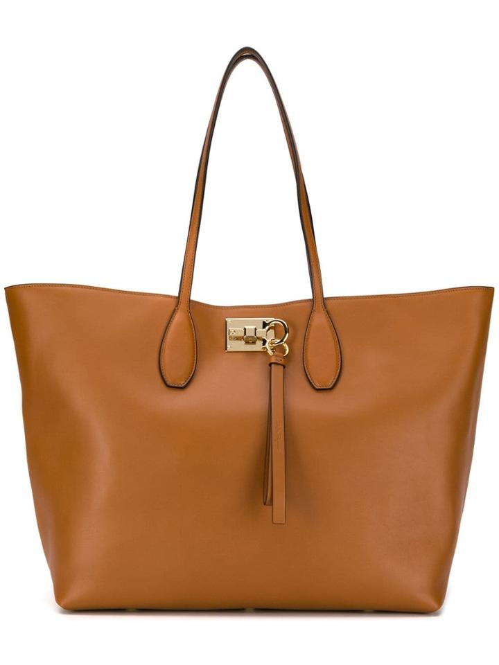 Salvatore Ferragamo Studio Tote Bag - Brown