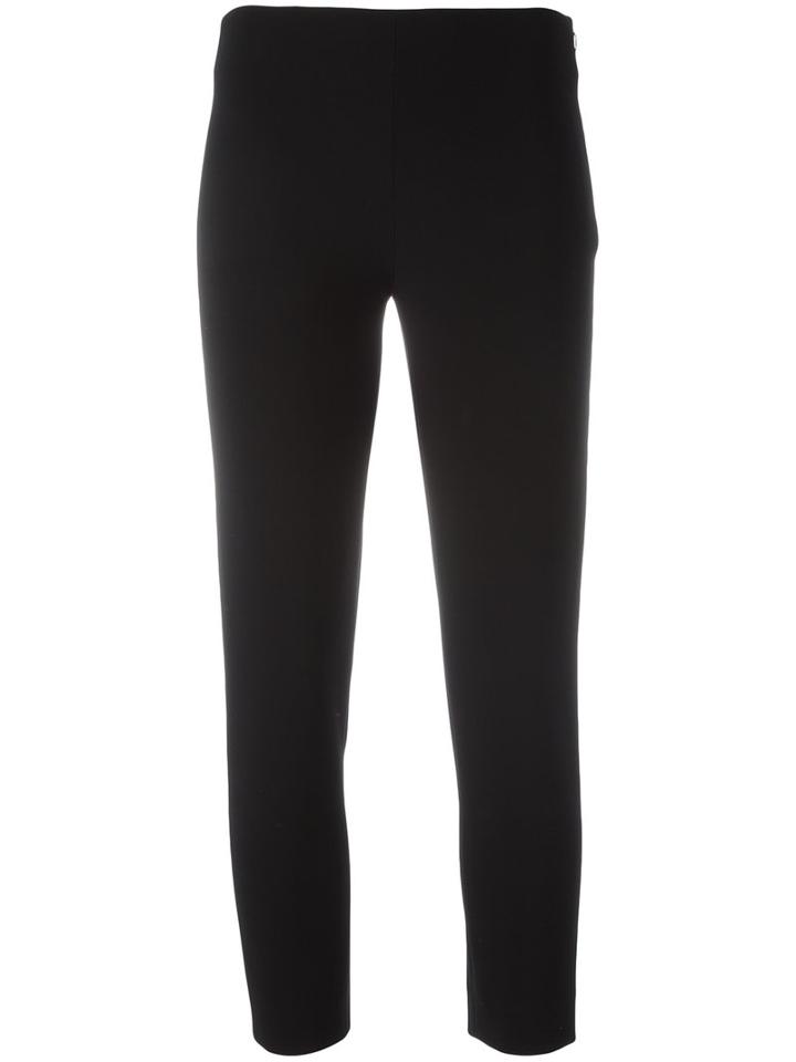 Moschino Cropped Trousers, Women's, Size: 44, Black, Polyester/triacetate