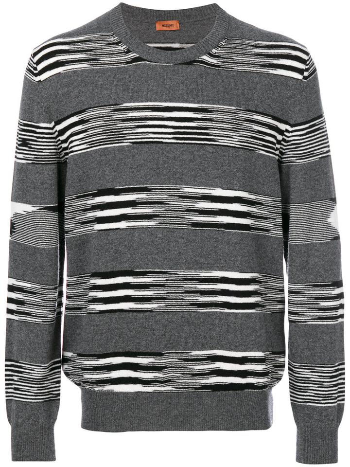 Missoni - Striped Jumper - Men - Cashmere - 52, Grey, Cashmere