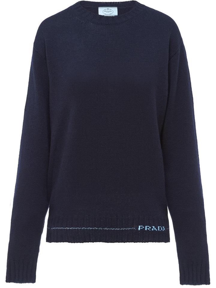 Prada Logo Jumper - Blue