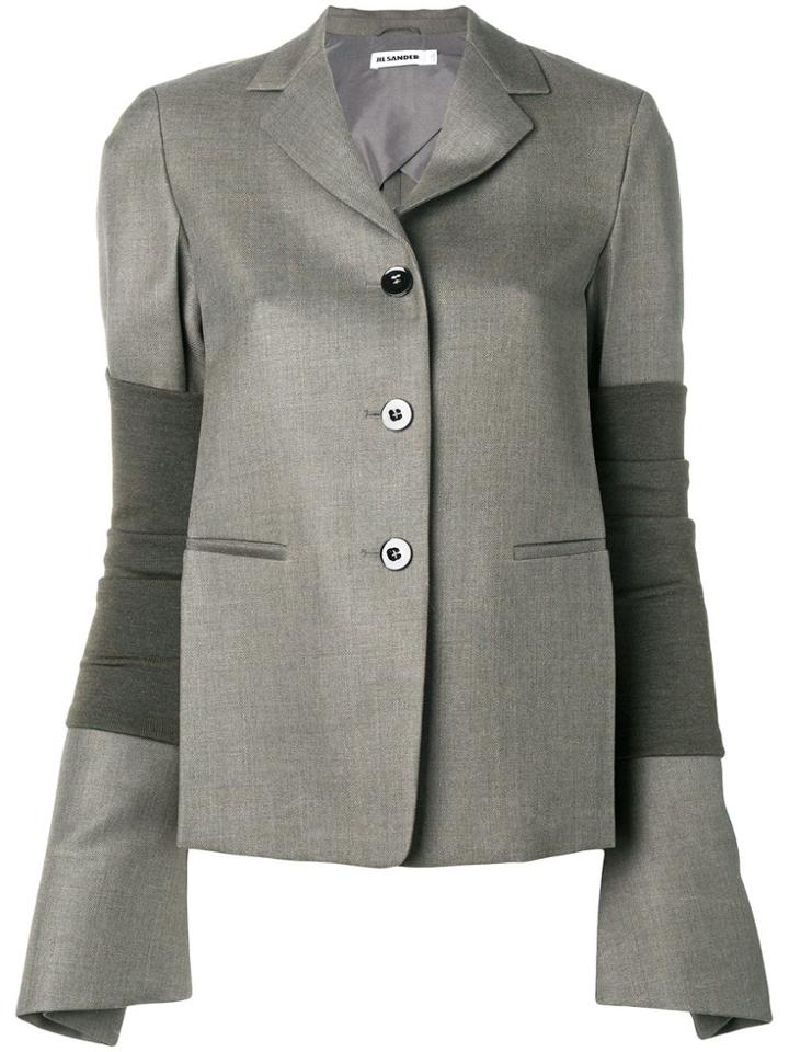 Jil Sander Arm Band Wide Sleeve Blazer - Green