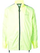 Off-white Logo Stripe Zip-up Jacket - Yellow
