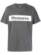 Pleasures Logo Print T-shirt - Grey