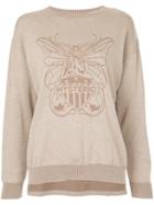Hysteric Glamour Butterfly Print Sweatshirt - Brown