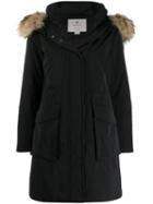 Woolrich Trimmed Hood Parka Coat - Black