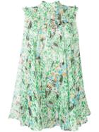 Miu Miu Floral-print Shift Dress - Green