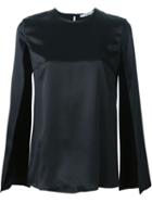Givenchy Caped Sleeveless Top, Women's, Size: 36, Black, Silk