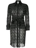 Huishan Zhang Embellished Fitted Coat - Black
