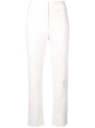 Veronica Beard Cropped Slim-fit Trousers - White