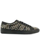 Saint Laurent Studded Low-top Sneakers - Black