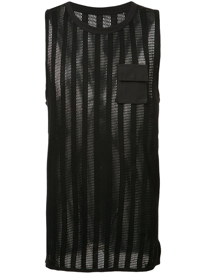Maharishi - Striped Oversized Tank Top - Men - Cotton - M, Black, Cotton