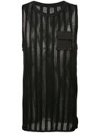 Maharishi - Striped Oversized Tank Top - Men - Cotton - M, Black, Cotton