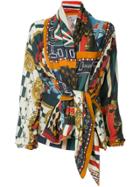 Kolor Draped Neck Scarf Blouse - Multicolour