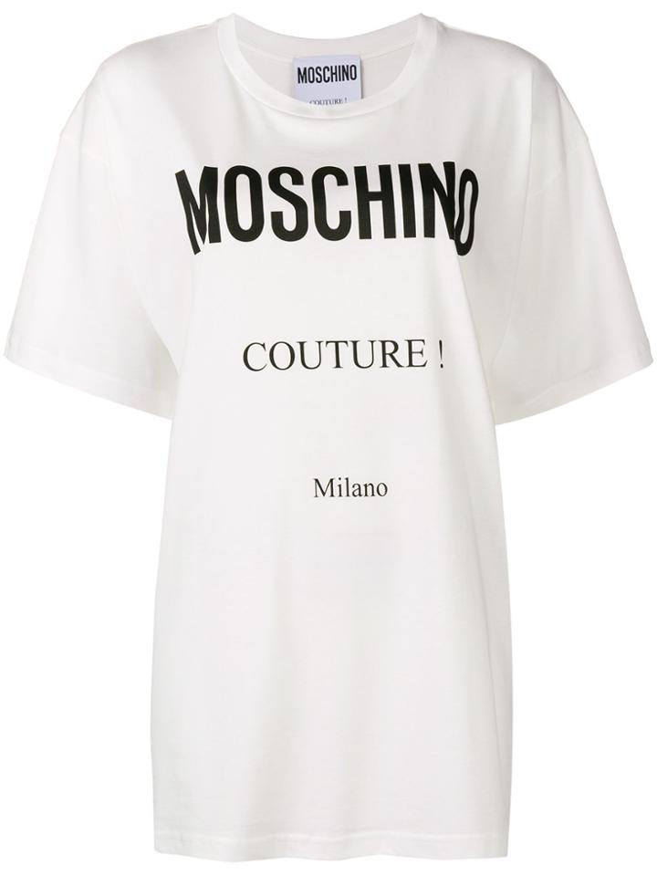 Moschino Oversized Logo-print T-shirt - White