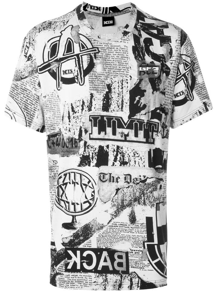Ktz Newspaper Print T-shirt