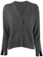 Luisa Cerano Cropped Cardigan - Grey