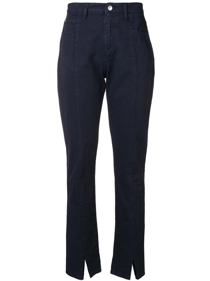 Msgm Slit Trousers - Blue