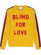 Gucci Blind For Love And Wolf Wool Sweater - Yellow