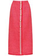 Nk Midi Jacquard Skirt - Red