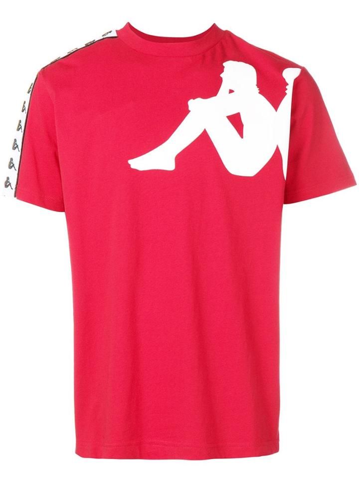 Kappa Logo Trimmed T-shirt - Red