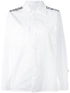 Amen - Embellished Shoulder Shirt - Women - Cotton - 40, White, Cotton