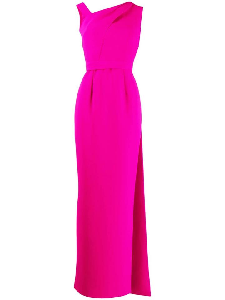 Safiyaa London Draped Neck Gown - Pink
